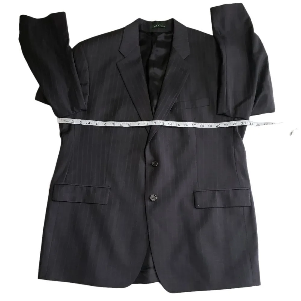 Lauren Ralph Lauren Gray Pinstriped Suit Jacket Sz 46R